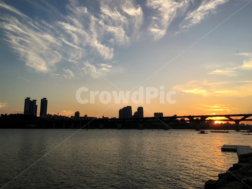 한강,hanriver,노을,해질녁,한강공원,뚝섬,자연,nature,sunset,일몰,dawn,sky,dusk