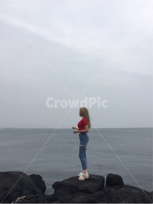 옆모습,뒷모습,여자,인물,경치