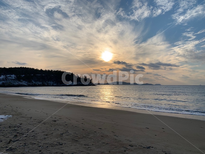 바다,태양,파도,구름,하늘,노을,해변,바다,beach,sea