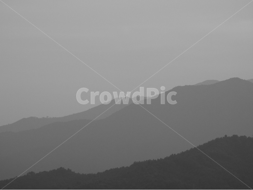 흑백,모노크롬,대비,산,수묵,자연,풍경,nature,landscape,흑백,모노톤,monochrome,black and white,outdoors,옥외