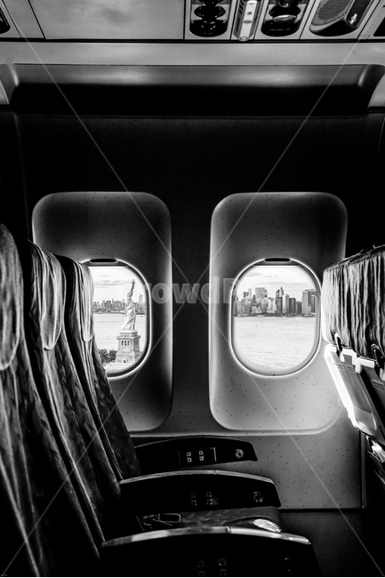 비행기,기내,뉴욕,풍경,하늘,미국,흑백,모노톤,monochrome,black and white,교통,교통수단,traffic,transportation