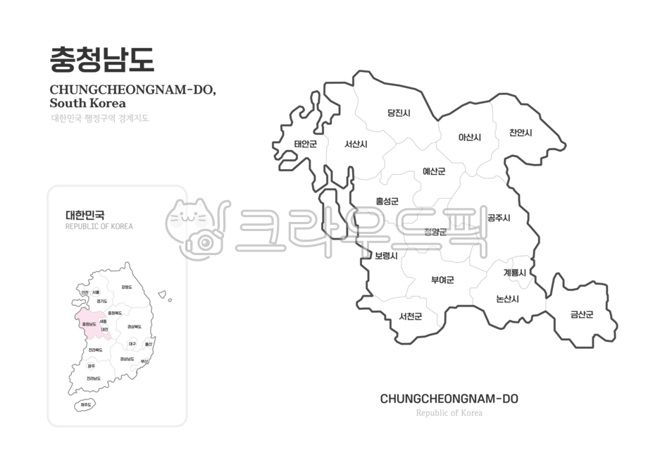 Chungcheongnam-do,map,Chungcheongnam-do map,Chungcheongnam-do illustration,Chungcheongnam-do administrative district,Chungcheongnam-do tourism,Chungnam,Chungcheong-do,Chungnam map,Chungnam illustration,Chungcheong-do map,national map,national,