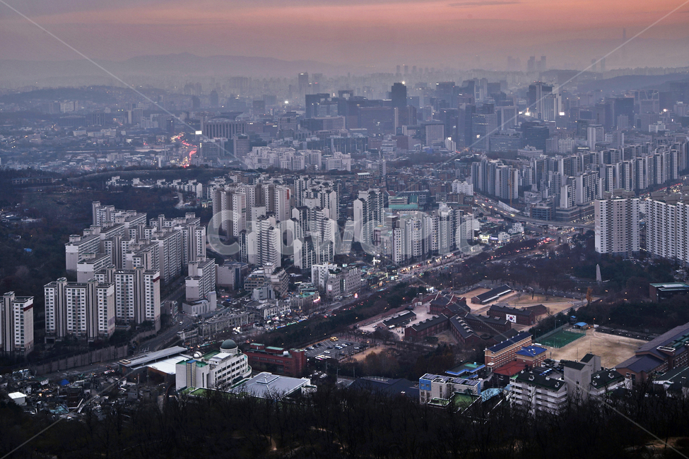도심풍경,서울,안산,서대문구,풍경,건물,노을,석양,아파트,야경,도시,풍경,city,landscape,한국도시풍경,한국도시경관,korea cityscape