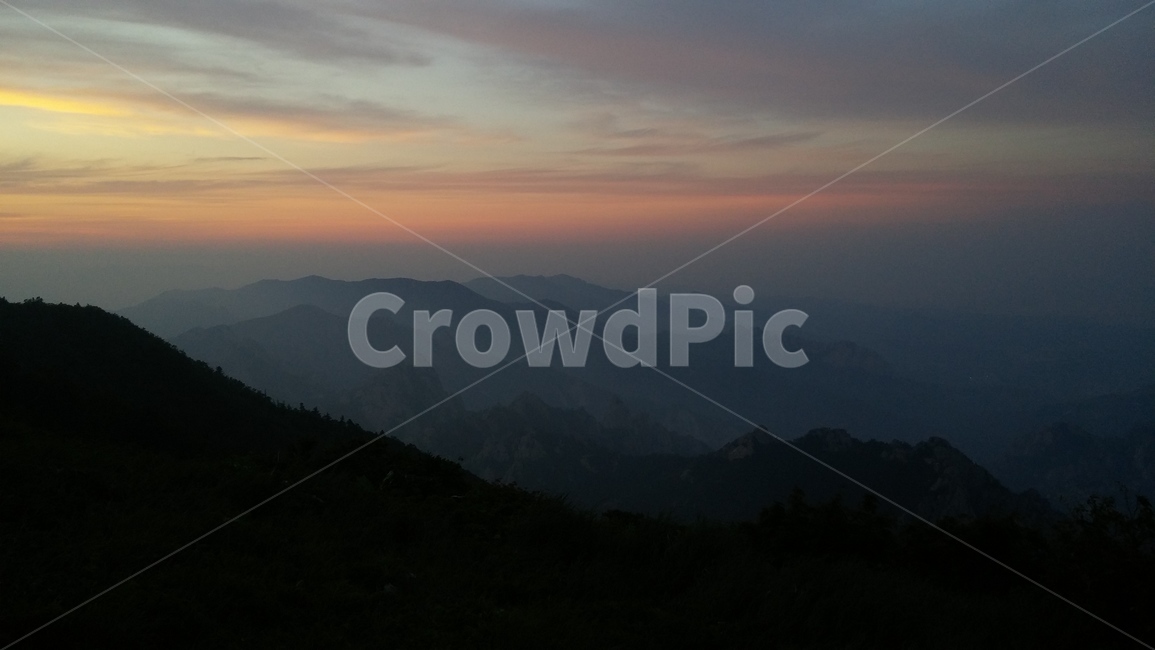 해질녘,산,등산,하늘,한가함,여유,자연,풍경,nature,landscape,mountain range,산맥,outdoors,옥외,mountain