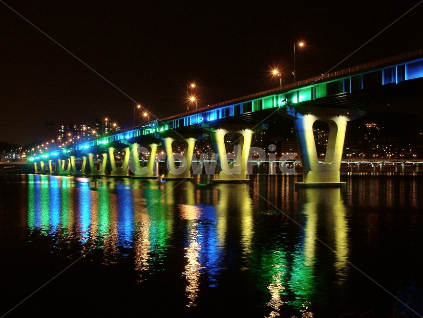 서울,한강,야경,다리,교량,bridge,광진,광진교,천호,야경,밤,풍경,nightscape,night,landscape,building,건물