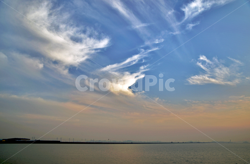 서해,권운,털구름,일몰,석양,바다,오이도,대부도,자연,풍경,nature,landscape,outdoors,옥외,sky,하늘