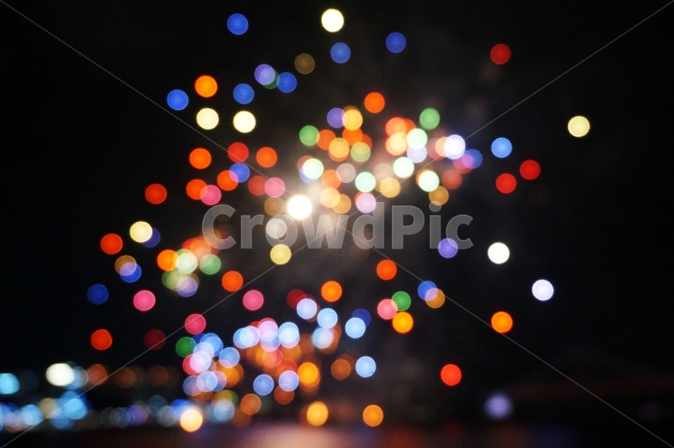 Bokeh,night,exciting,fireworks,colorful