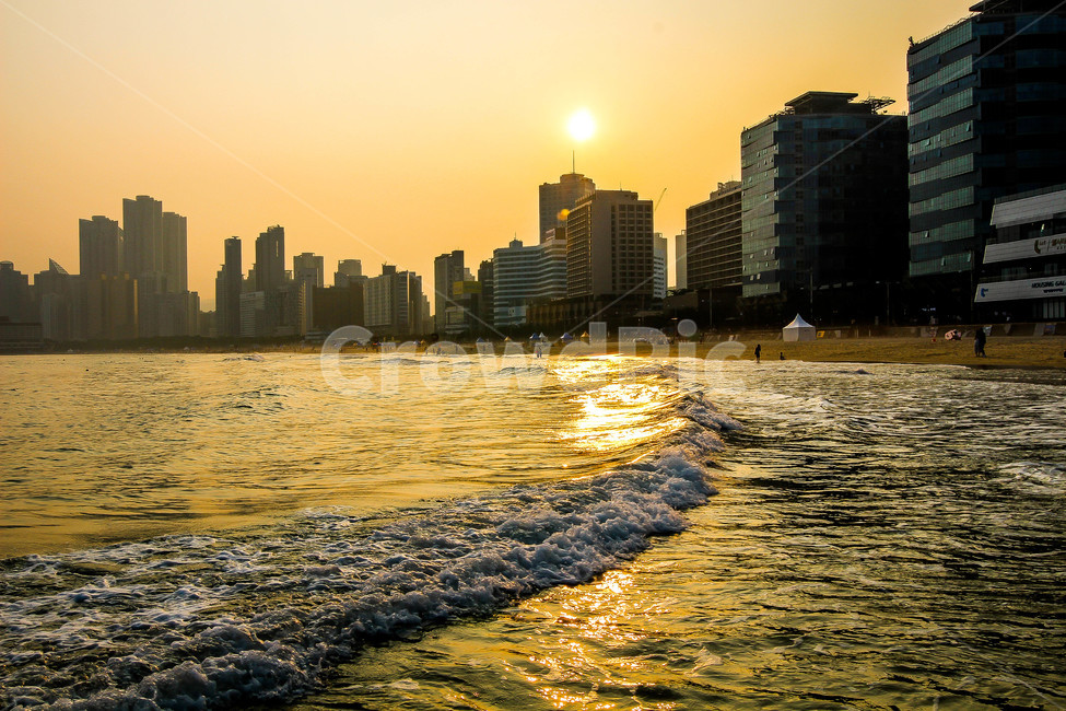 해변,해질녘,해운대,해수욕장,금빛바다,바다,도시,풍경,city,landscape