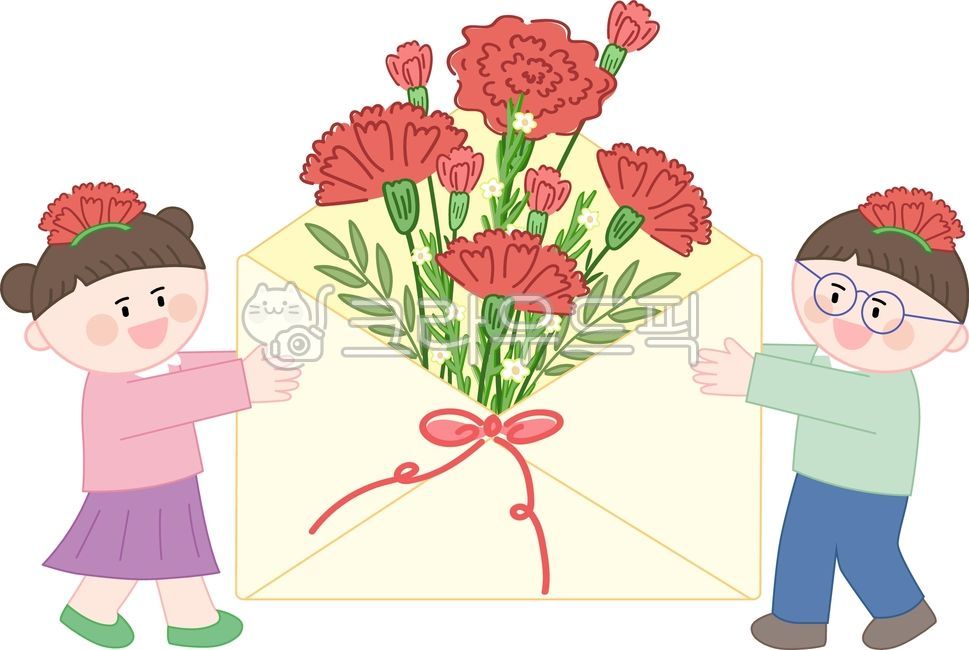Children,Teacher's Day,Parents' Day,Carnation,Thank You,Thank You,Cute Children,Thank You Letter