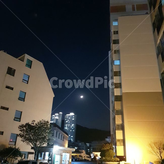아파트,동네,달,야경,보름달,야경,밤,풍경,nightscape,night,landscape,도시,city,시티,metropolis,중심지,urban,어반,building,건물,town