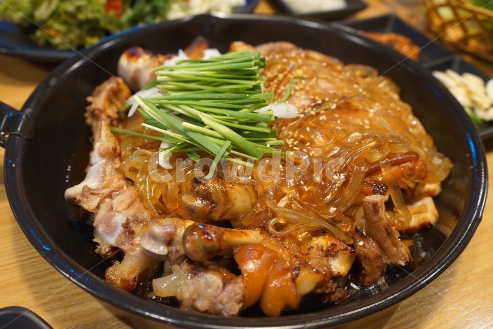 족발보쌈세트,족발,보쌈,넙적당면족발,넙적당면요리,당면요리,국물족발