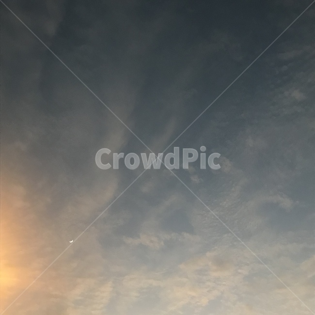 자연,하늘,달,초승달,구름,nature,sunlight,자연,풍경,nature,landscape,light,빛,flare,플레어,outdoors,옥외,햇빛