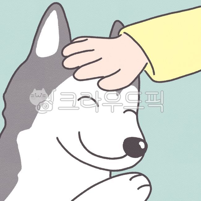 개,강아지,시베리안허스키,손길,사랑,손,그림,일러스트,dog,puppy,siberianhusky,hand,love,animal,동물,pet
