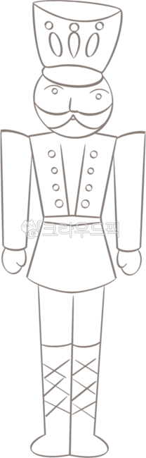 Toy,Soldier,Character,Christmas,Soldier,Nutcracker,Christmas,Winter,Year-end,Illustration,Line,Line Art