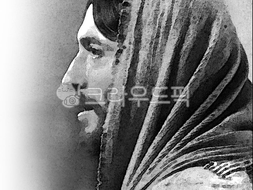 synthesis,image,pose,image source,profile,Jesus Christ,religion,composite image,computer graphics,person,Christian,illustration,bust,man