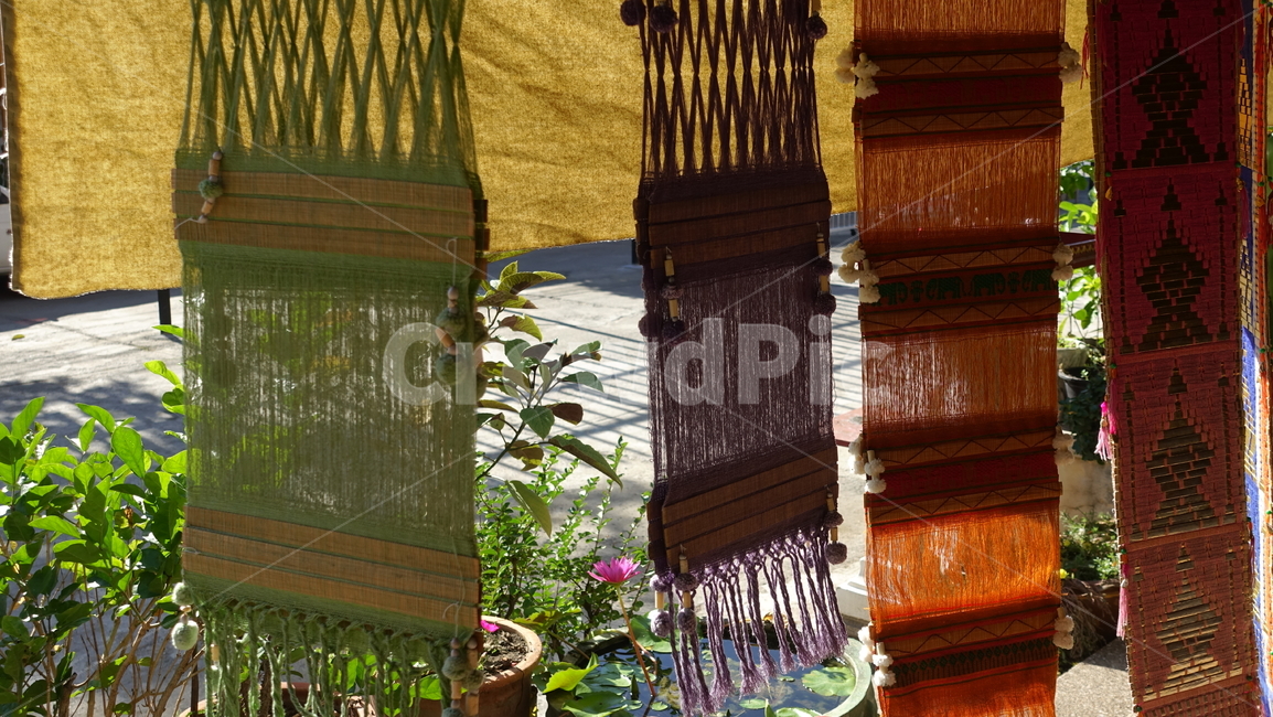 장식,천,바람,걸개,red,scalet,주황,빨강