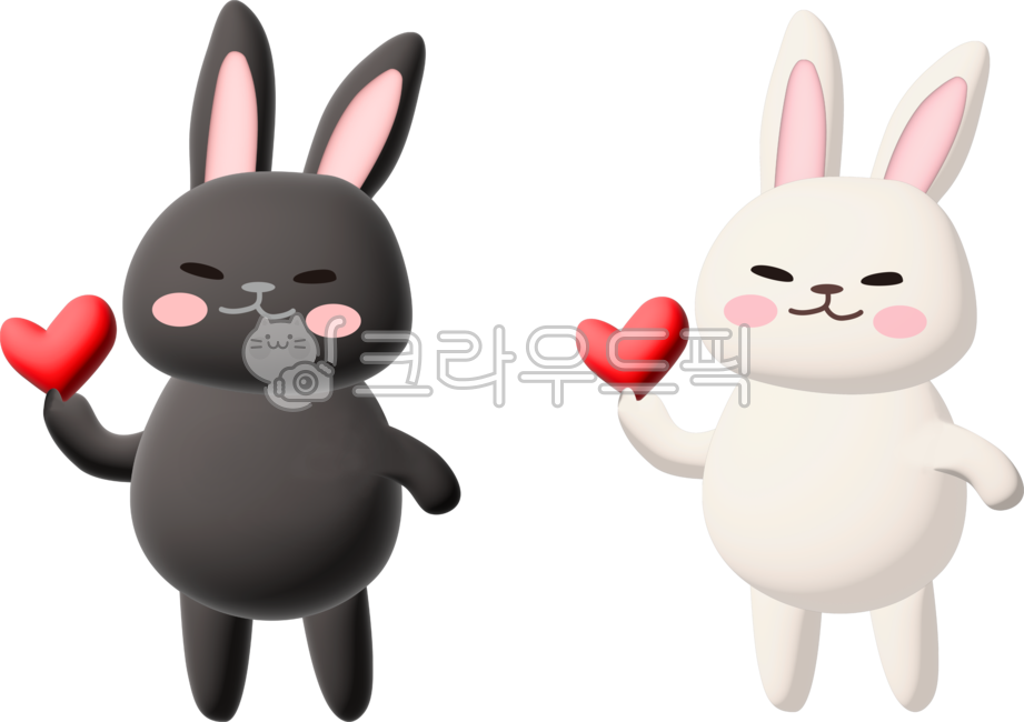 토끼,흰토끼,하얀토끼,검은토끼,까만토끼,rabbit,animal,하트
