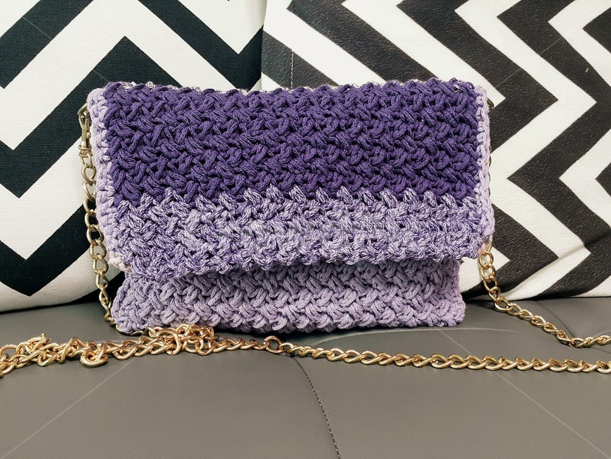 코바늘,숄더백,가방,뜨개가방,코바늘가방,엘리자베스스티치,보라색,클러치,clutch,crochet,knitting,핸드메이드,컬러,violet,bag