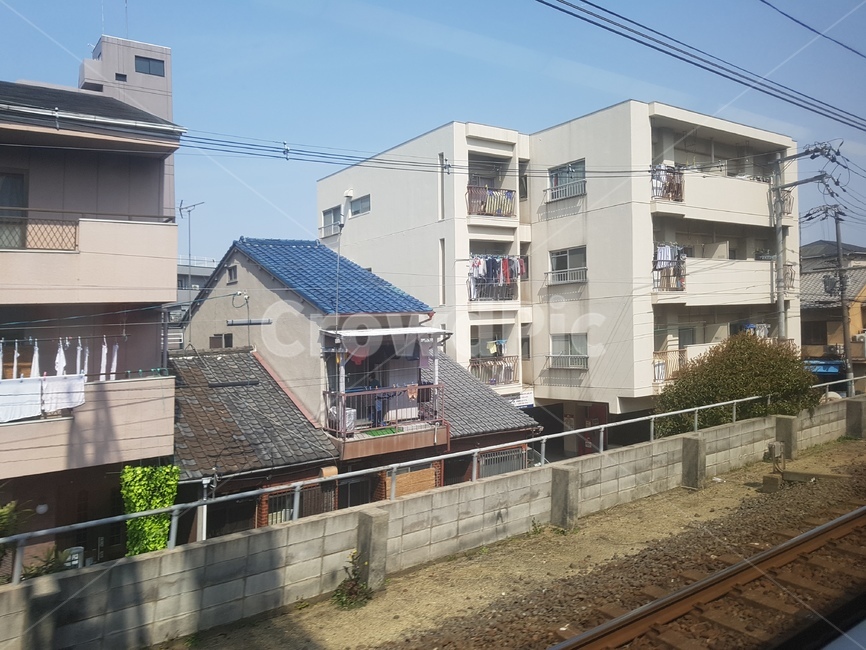 일본,오사카,아파트,집,건물