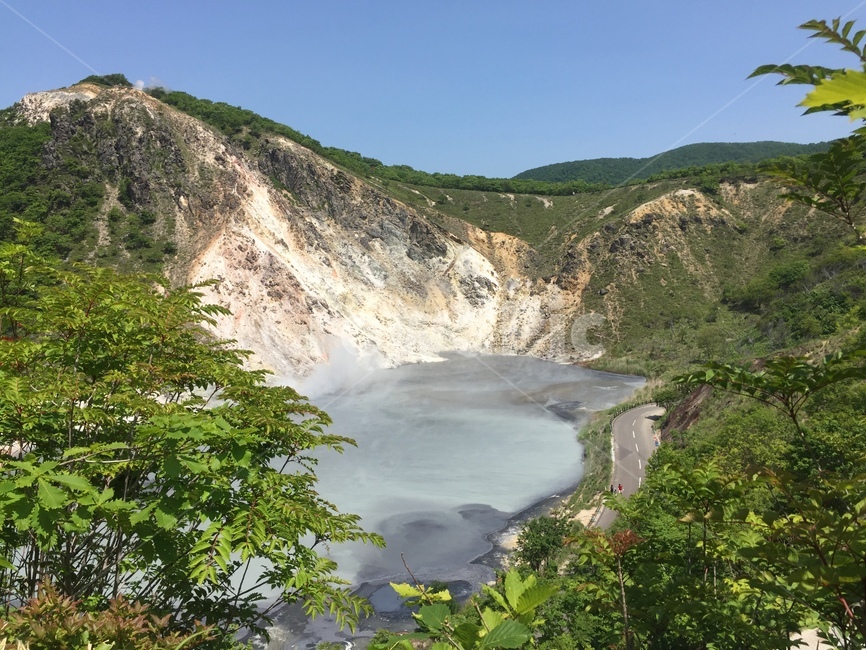 호수,산,일본,삿포로,풍경,자연,힐링