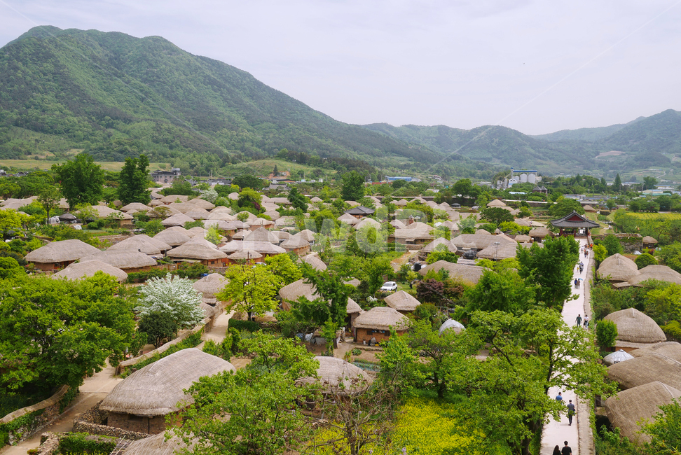 순천,낙안읍성,전통,마을,산,하늘,구름,풍경,한국풍경,시골,한국전통,한국문화