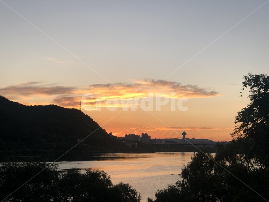 한강노을,팔당역,일몰,sunset,하늘,붉은노을