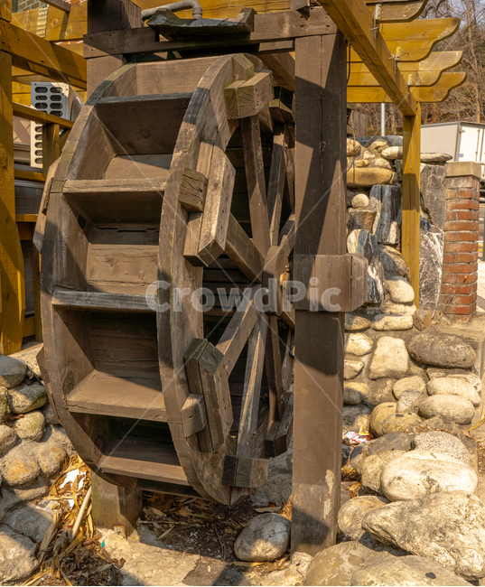 machine,wood,나무,물레방아,한국전통