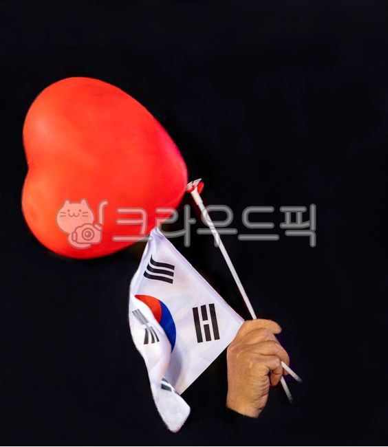 풍선, 빨간풍선, 태극기, 국기, 대한민국국기, 사진,이미지,일러스트,캘리그라피 - carywoman작가