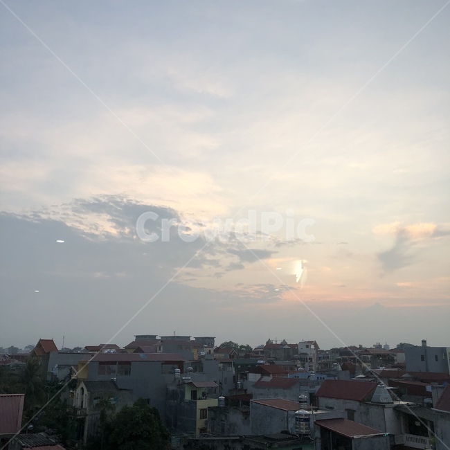 빨간지붕,노을,마을,하늘,파란,도시,풍경,city,landscape
