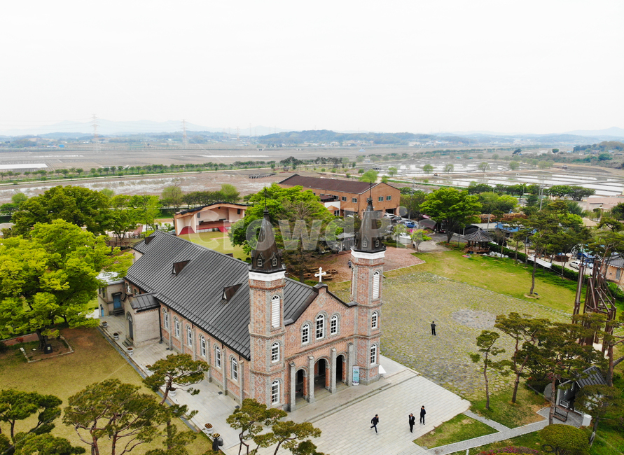 드론,합덕성당,성당,항공샷,풍경