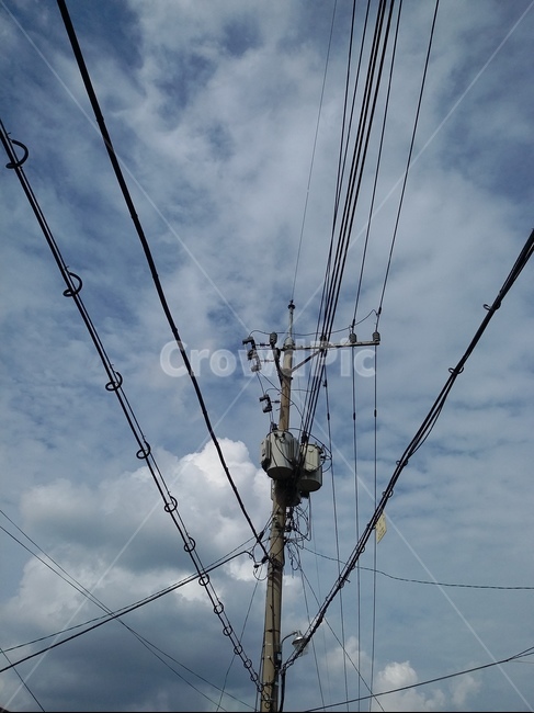 하늘,구름,전신주,전선,sky,cloud,에너지산업,energy industry