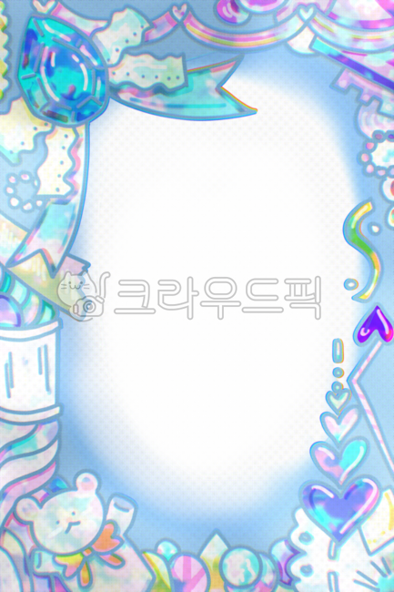 프레임,액자,탑꾸,디지털탑꾸,컨페티,콘페티,탑로더,포토,포토카드,꾸미기,포카,덕질,취미,하늘색,파츠,탑로더꾸미기,폰꾸,스티커,곰,곰인형,곰돌이,화려한,꾸며진액자