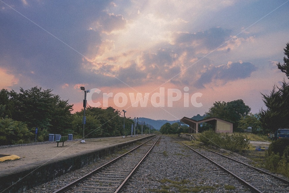 노을,예천,기찻길,철도,traintrack