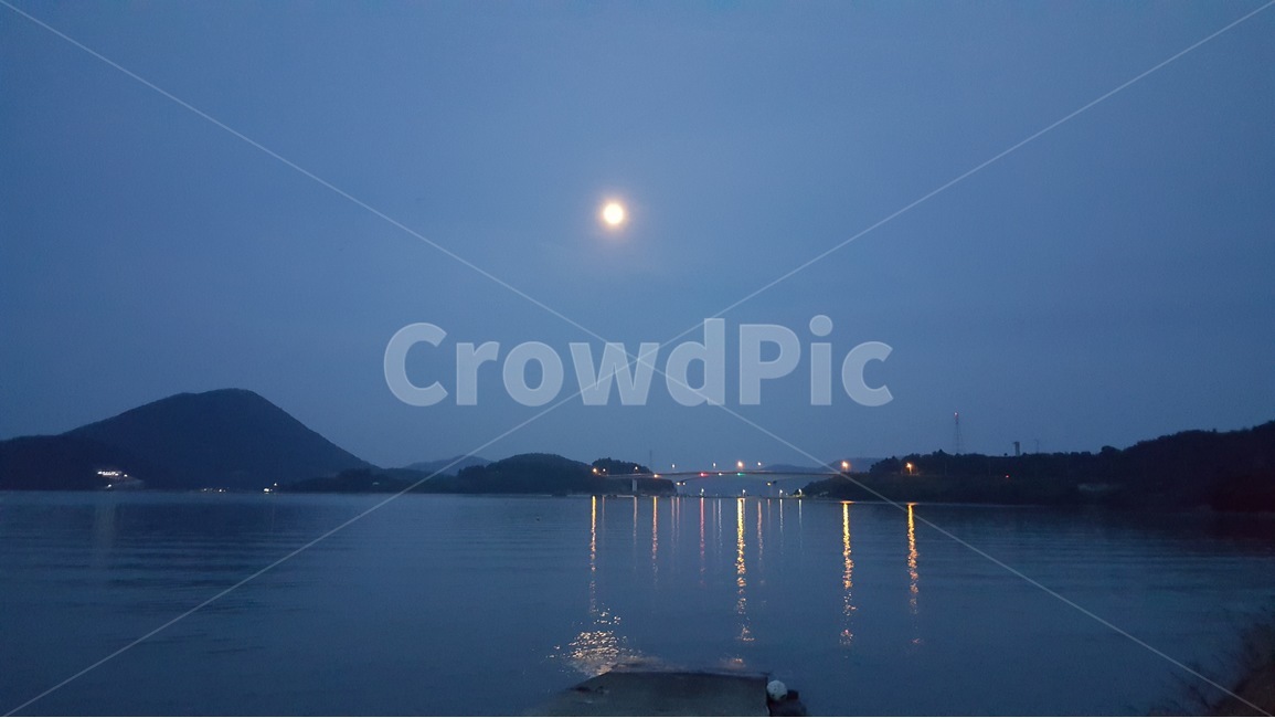달,저녁,다리,풍경,밤바다,자연,풍경,nature,landscape,outdoors,옥외