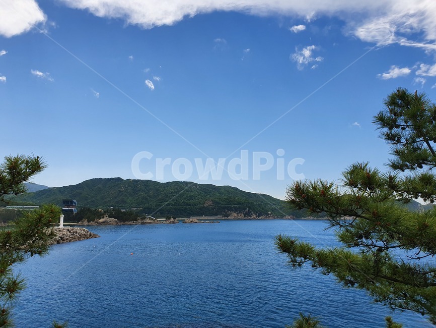 산,바다,동해,푸른,하늘,탁트인,감성