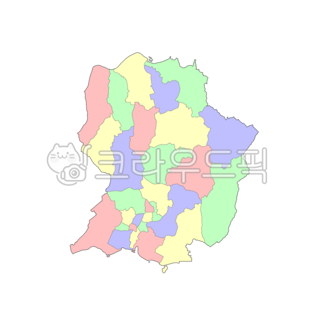 Jeolla-do,Jeollabuk-do,Jeollabuk-do,Jeollabuk-do Special Self-Governing Province,Iksan-si,Republic of Korea,our country,Korea,administrative districts,map,administrative district map,4-color map,blue,yellow,red,green,map