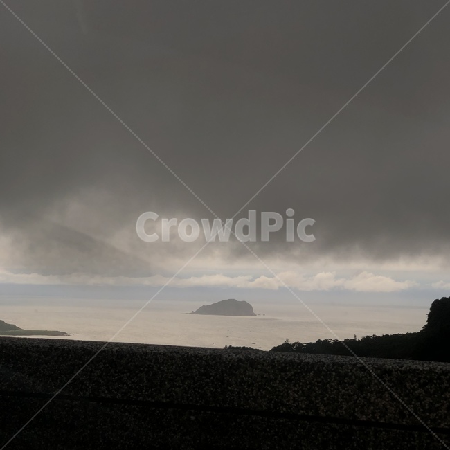 섬,바다,흐림,구름,먹구름,비,풍경,weather