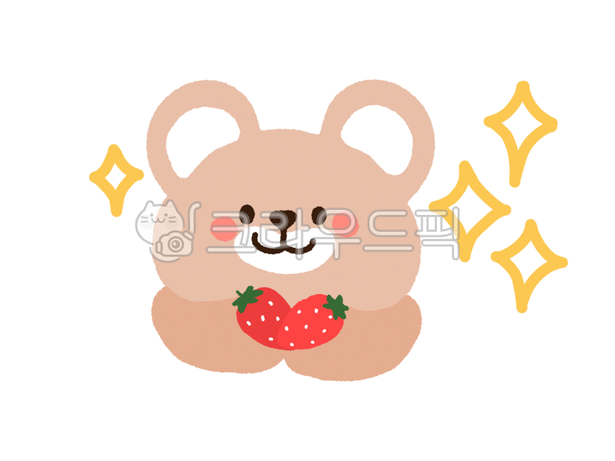sparkle,character,Dakku,star,adornment,icon,png,strawberry,bear,cute