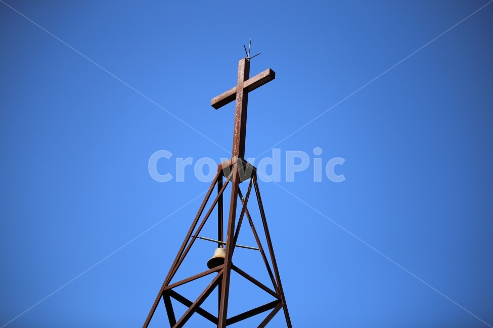 십자가,철탑,종,십자,하늘,종교,신앙,religion,belief,faith