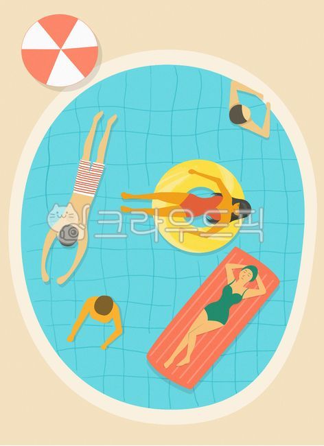 woman,parasol,happy,summer,swimming,swimming pool,drawing,season,vacation,hotel,man,female,rest,Character,Summer Vacation,pool,staycation,people,summer background,tube,water play,painting,background,person,illustration,male,swim