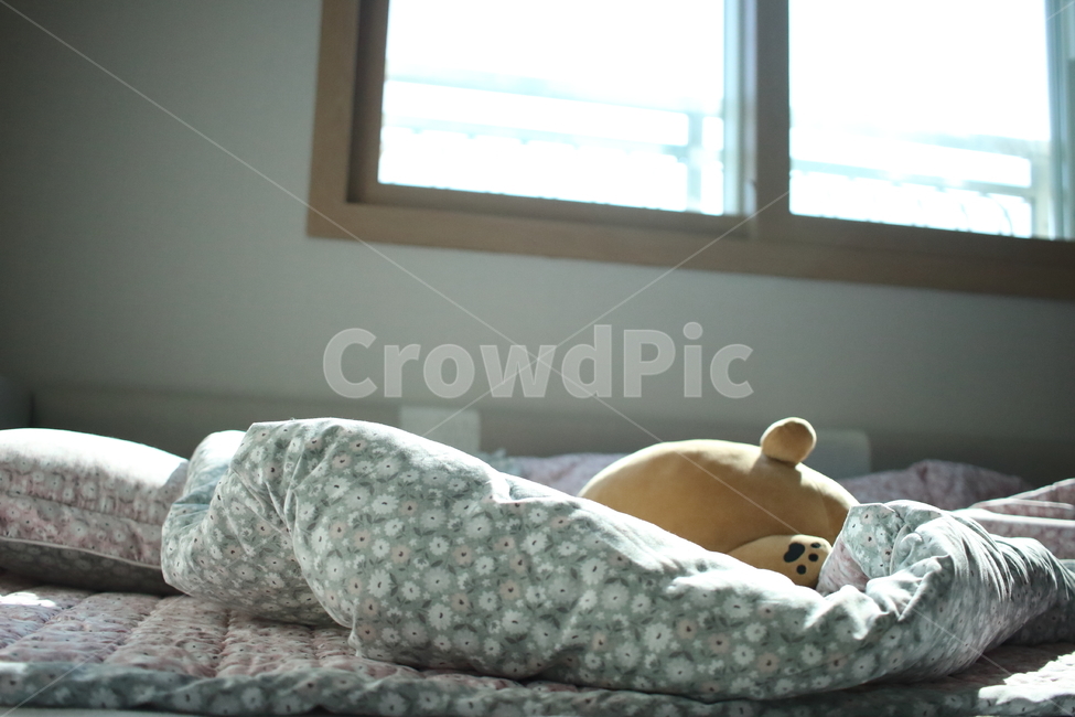 이불,햇빛,평화로움,침상,조용함