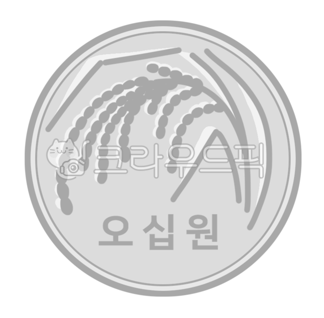 Nukki,hand drawing,png,50 won,painting,design,50 won picture,50 won illustration,illustration,coin