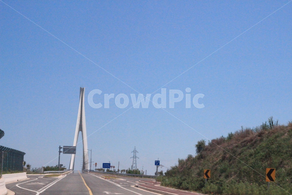 다리,신안,가로등,하늘,bridge