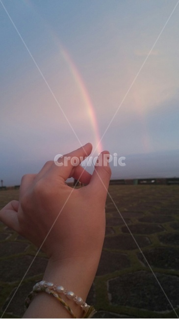 무지개,rainbow,행운,들판,하늘