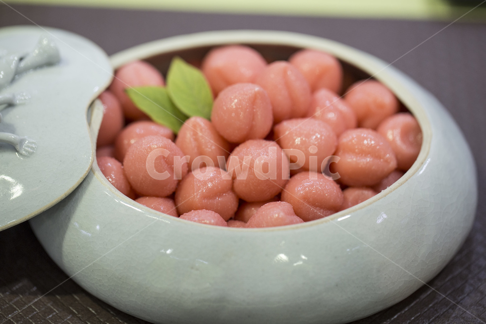 디저트,떡,간식,복숭아,살구색,도자기,디저트,간식,후식,dessert,snack