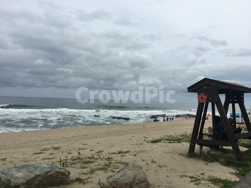 그네,바다,바닷가,beach,해안,먹구름,해변,바다,beach,sea