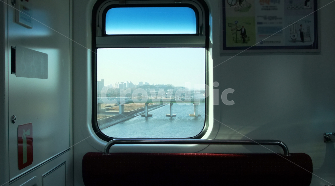 window,창문,지하철,한강,다리,대교,겨울,subway,hanriver,winter,internal,전철내부