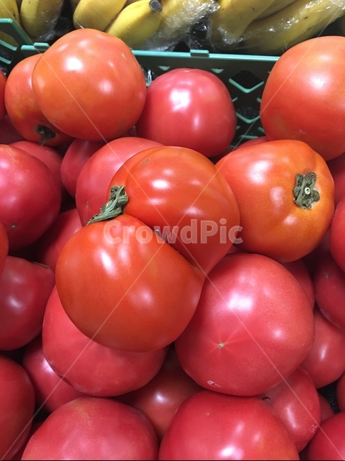 토마토,엉덩이,빨간,기형,마트,새끈,붉은,잘익은,과일,채소,광택