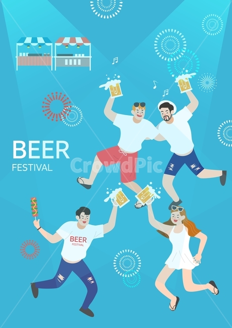 맥주,불꽃축제,밤,포장마차,여름,축제,페스티벌,팝업,배너,배경,축제,행사,festival,carnival,event,술,주류,alcohol,그래픽,일러스트레이션,graphic,illustration