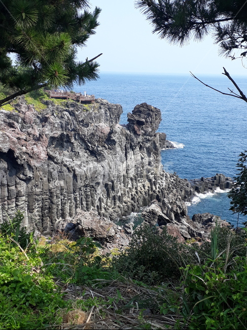 제주도,주상절리,자연,바다,절벽,명소,여름,물,blue,바람,시원함,green,문화유산